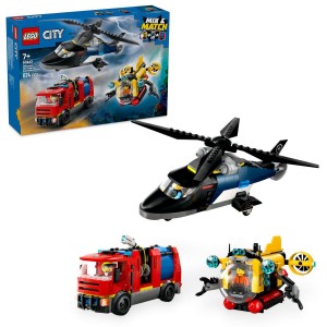 LEGO® City 60462 Remix: Helikoptéra, hasičský vůz a ponorka (Věk: 7+)