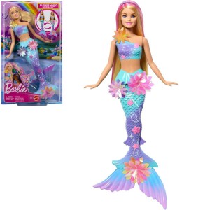 Mattel Barbie JDM72 Kouzelná květinová mořská víla blondýnka s příslušenstvím