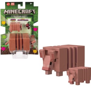 Mattel JCN40 Akční figurka Minecraft -ARMADILLO & BABY ARMADILLO (Věk: 6+)