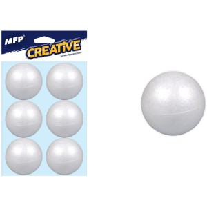 Koule polystyrénové 4cm/6ks hladká