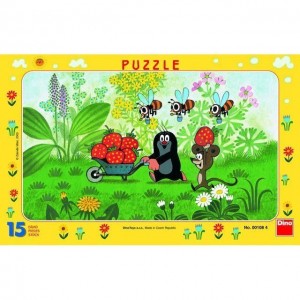 Dino 001084 Puzzle Krtek na výletě 15d. - deskové