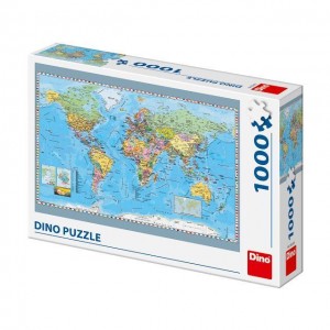 Dino 532489 Puzzle Politická mapa světa 1000 dílků