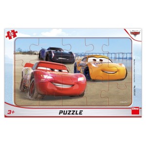 Dino 301337 Puzzle Cars 3: Závody 15 dílků deskové