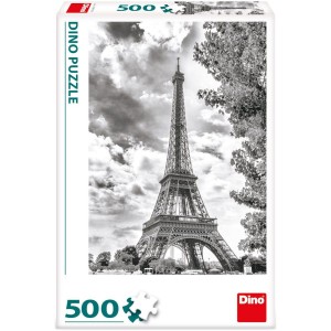 Dino 502734 Puzzle Černobílá Eiffelova věž 500 dílků