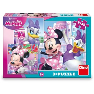 Dino 335455 Puzzle Minnie a Daisy 3x55 dílků
