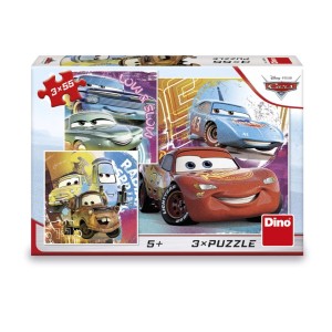 Dino 335394 Puzzle Cars kamarádi 3x55 dílků