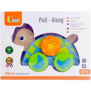 Dřevěná tahačka - želva