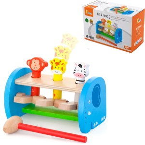 Viga 506834 Dřevěná zatloukačka se zvířátky