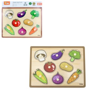 Viga 44578 Dřevěná vkládačka - zelenina
