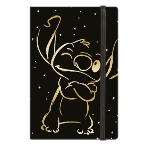 Colorino 96182PTR zápisník A5 polstrovaný s gumičkou, Stitch Gold 3