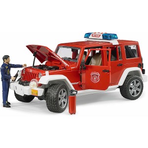 BRUDER 2528 Jeep Wrangler požární s figurkou