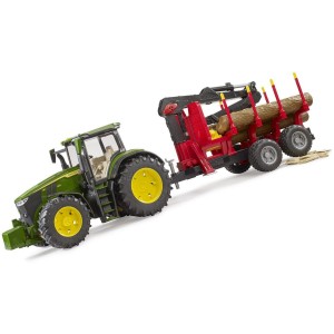 BRUDER 3154 John Deere 7R 350 s přepravníkem na dřevo