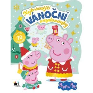 Nejkrásnější 4494-7 vánoční omalovánky se samolepkami Prasátko Peppa