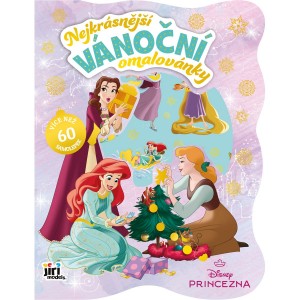 Nejkrásnější 4496-1 vánoční omalovánky se samolepkami Disney Princezny