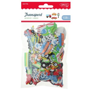 Dekorace pěnová samolepící Doprava /108ks/