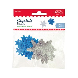 Vločky AD041 glitrové samolepící 12 ks