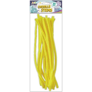 Drátek 660005 plyšový 300mm 20ks žlutý