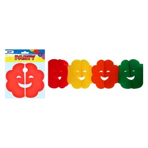 Girlanda papír Smile 4 m (17 x 17 cm)