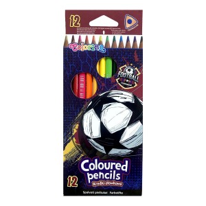 Colorino R21726PTR pastelky trojhranné Football, 12ks