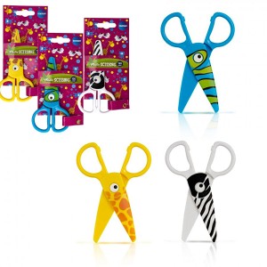 Nůžky dětské celoplastové, 12,5 cm - 3 motivy