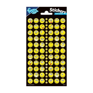 Samoplepky Crazy Yellow Face