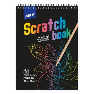 Škrabací obrázek blok 26x19cm 10l mix/duha