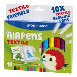 Centropen 1539/10 Foukací fixy AIR pens Textile 10 barev