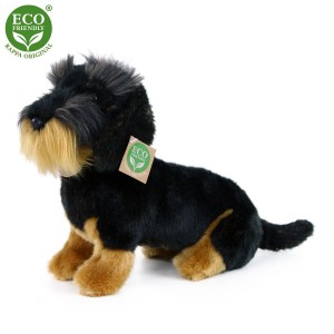 Plyšový drsnosrstý jezevčík sedící 30 cm ECO-FRIENDLY (věk: 0+)