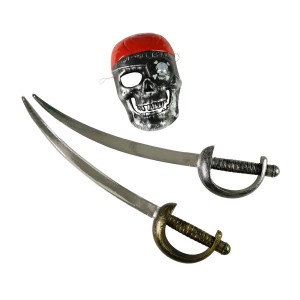 Pirátská sada 251489 s meči a maskou