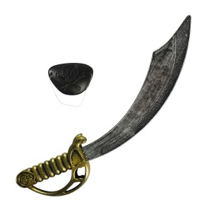 Pirátská šavle 251595 s klapkou na oko 46 cm