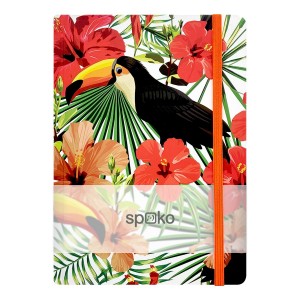 Spoko 081511103 zápisník Jungle III., A5, 75 g, 96 stránek, linkovaný, Tukan