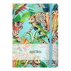 Spoko 081510903 zápisník Jungle I, A5, 75 g, 96 stránek, linkovaný, gepard