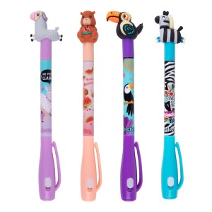 Colorino 1836PTR magické pero 2 v 1, Zvířátka s víčkem, modrá náplň, (4 motyvy)