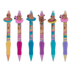 Colorino 80419PTR Colorino gumovatelné pero, Kapybara modrá náplň