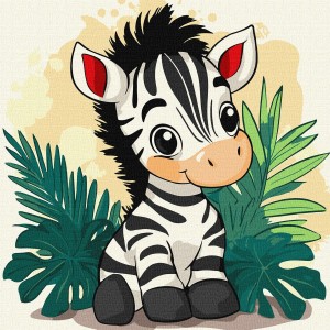 Malování KHO1273 podle čísel Zebra 30 x 30 cm  (Věk: 5+)