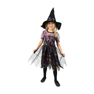 Dětský kostým 841925 čarodějnice barevná (velikost S Věk: 4+)
